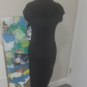 Stella Luce Classic Black Midi Dress